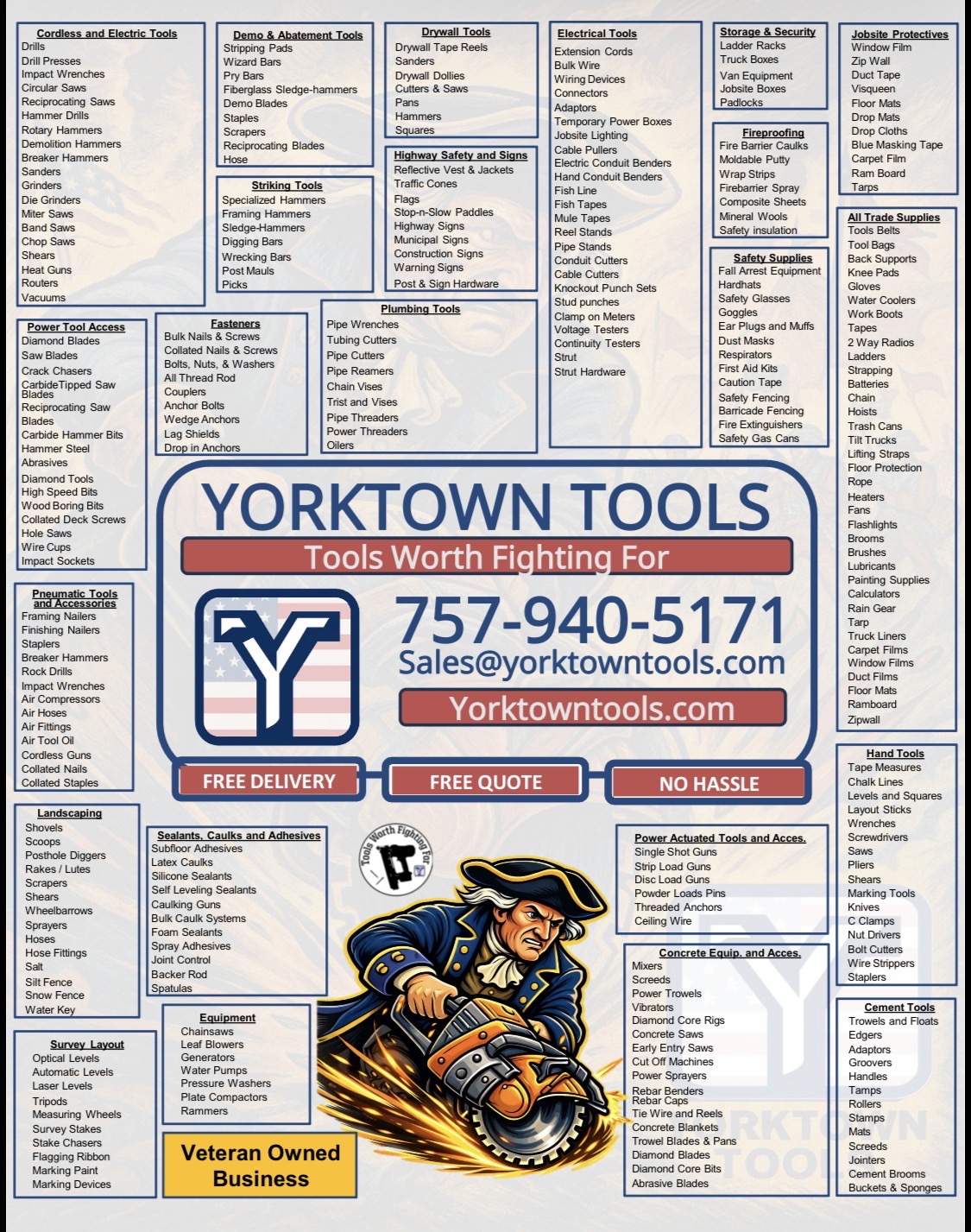 Yorktown Tools Line Card 2026