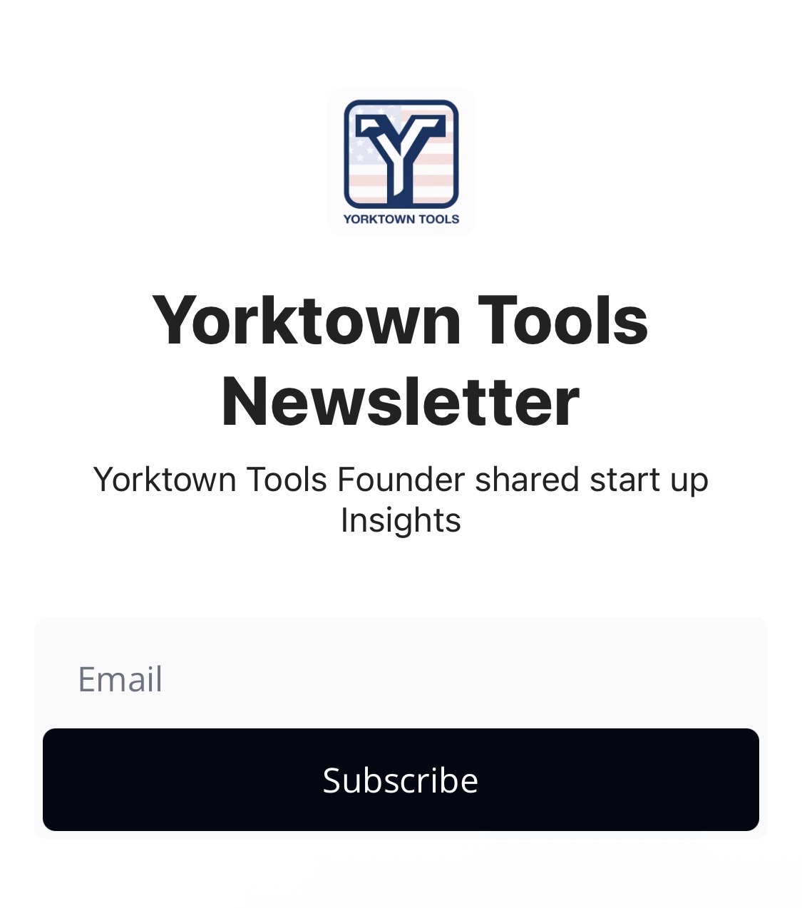 Yorktown Tools Newsletter