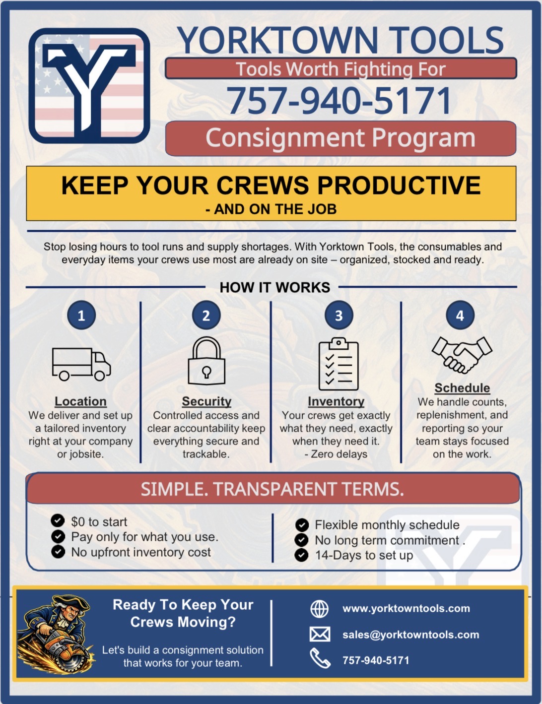 Yorktown Tools Consignment Card